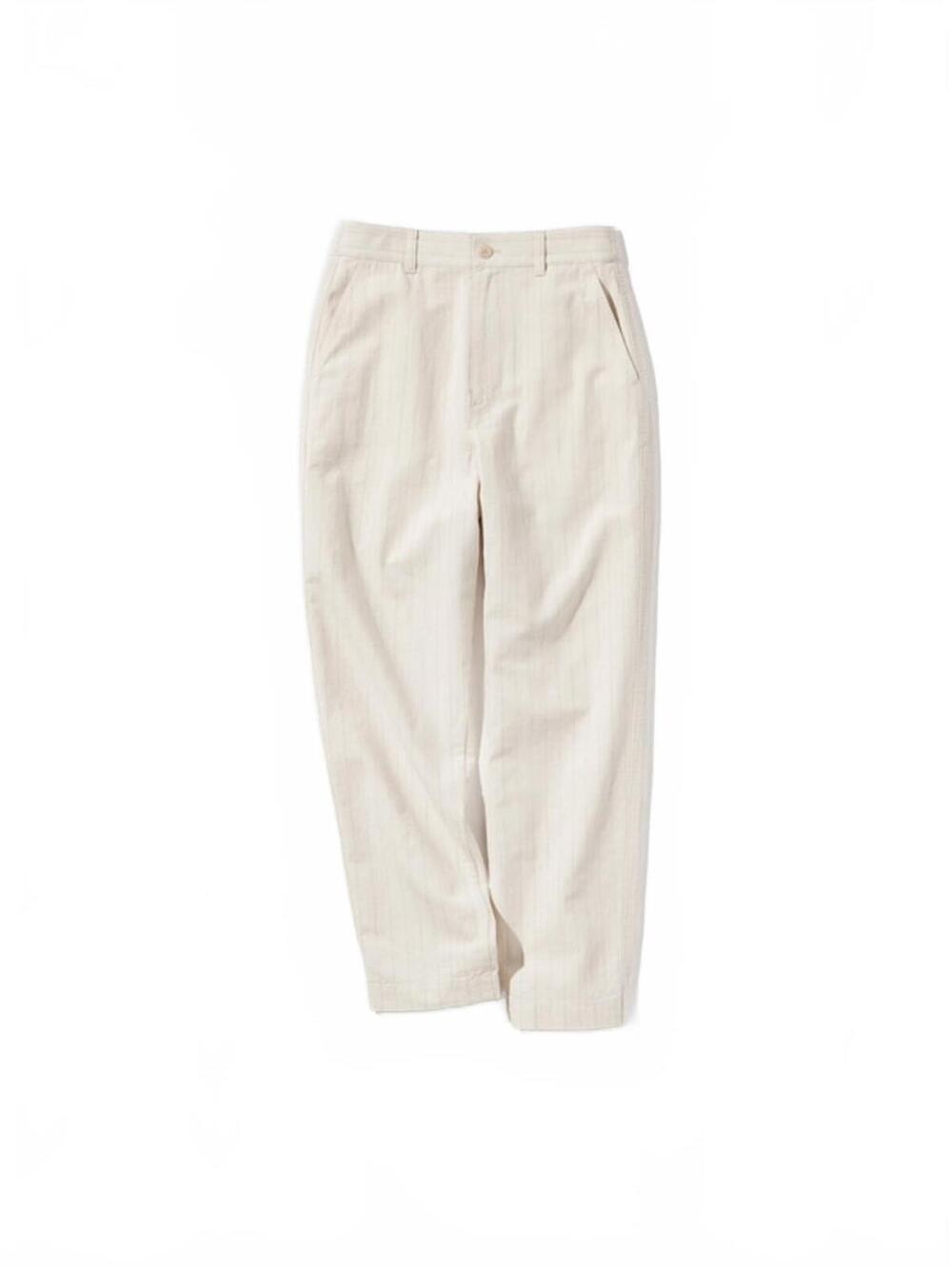 Uniqlo Linen Cotton Striped Tapered Pants - Women’s Small